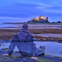 Bamburgh Castle Lit Up 